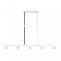 Distribuidor - Lâmpadas Diversas | Lâmpadas Modernas | LAMPARA CIUDAD DEL CABO 5L 30W 4000K BLANCO/PLATA REGX104X15 CM 2400 LM Ref: 153655074